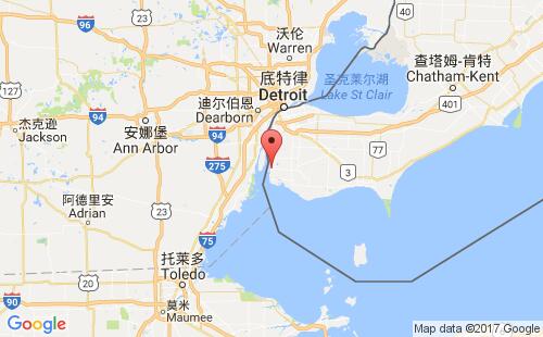 加拿大海運(yùn)港口阿默斯特堡amherstburg港口地圖