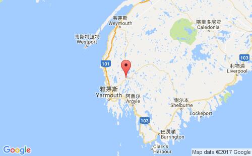 加拿大海運(yùn)港口卡爾頓carleton港口地圖