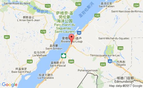 加拿大海運(yùn)港口里維耶爾-迪盧riviere du loup港口地圖