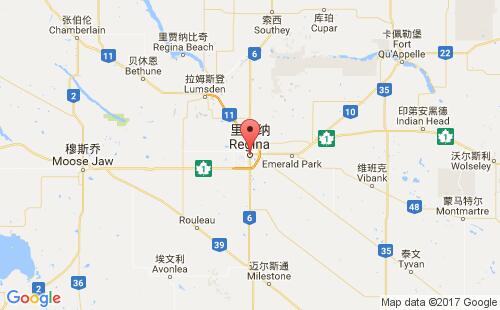加拿大海運港口里賈納regina港口地圖