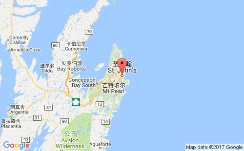 加拿大海運港口圣約翰斯st. johns,nl港口地圖