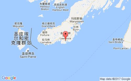 加拿大海運(yùn)港口圣勞倫斯st.lawrence,nf港口地圖