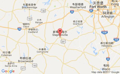 加拿大海運(yùn)港口斯蒂芬維爾stephenville港口地圖