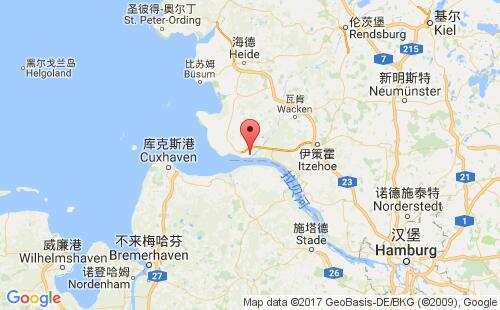 德國(guó)港口布龍斯比特爾bunsbuttel港口地圖