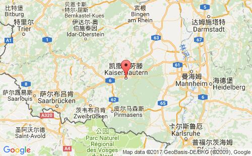 德國港口凱澤斯勞滕kaiserslautern港口地圖