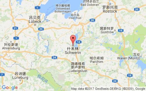德國港口什未林schwerin港口地圖