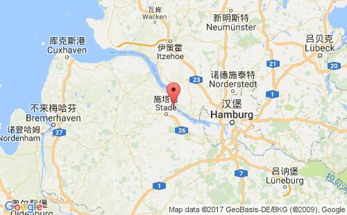 德國(guó)港口施塔德桑德stadersand港口地圖