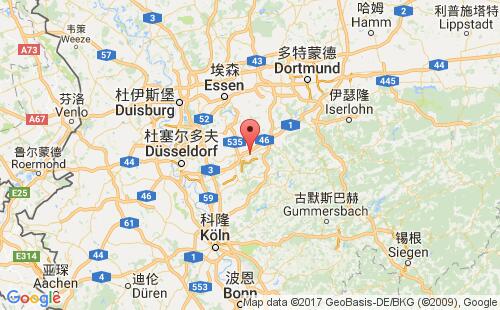 德國港口伍珀塔爾wupertal港口地圖