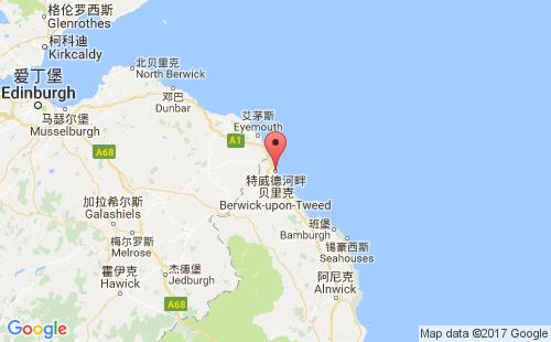 英國港口伯威克berwick港口地圖