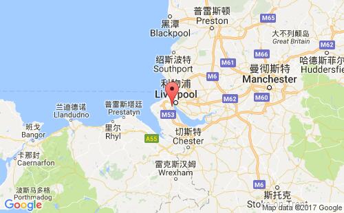 英國(guó)港口伯肯黑德birkenhead港口地圖