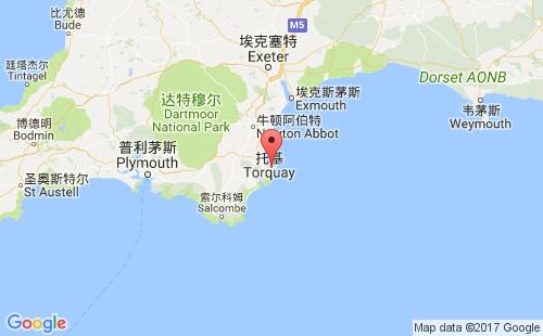 英國港口布里克瑟姆brixham港口地圖
