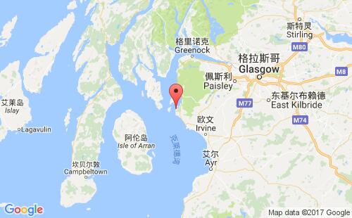 英國(guó)港口亨特斯頓hunterston港口地圖