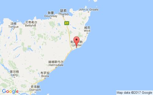 英國港口利布斯特lybster港口地圖