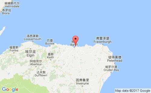 英國港口麥克達夫macduff港口地圖