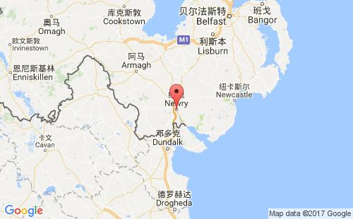英國(guó)港口紐里newry港口地圖