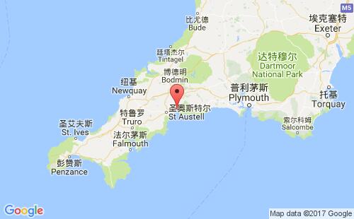 英國(guó)港口帕港par港口地圖