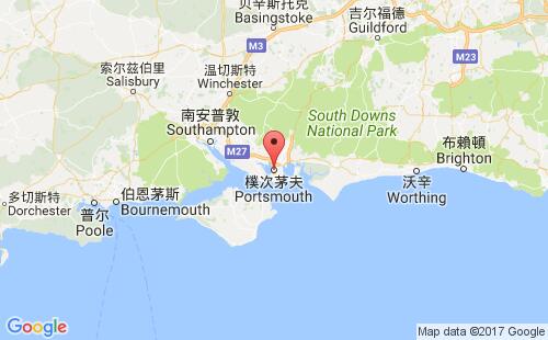 英國港口樸次茅夫portsmouth港口地圖