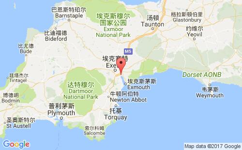 英國港口托普瑟姆topsham港口地圖