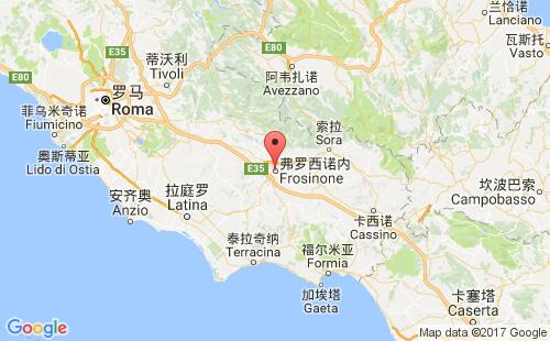 意大利港口弗羅西諾內(nèi)frosinone港口地圖