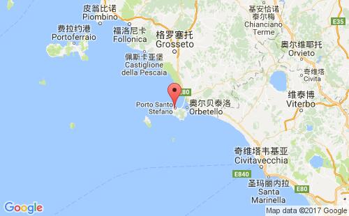 意大利港口圣托斯特凡諾港porto santo stefano港口地圖