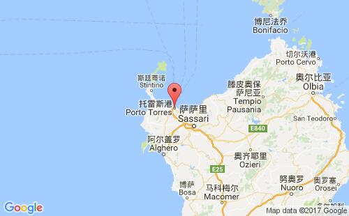 意大利港口托雷斯港porto torres港口地圖