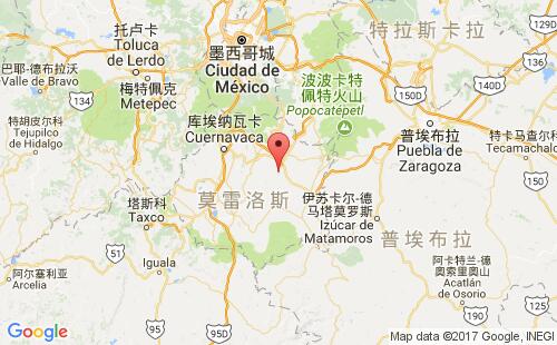 墨西哥海運港口庫奧特拉cuautla港口地圖