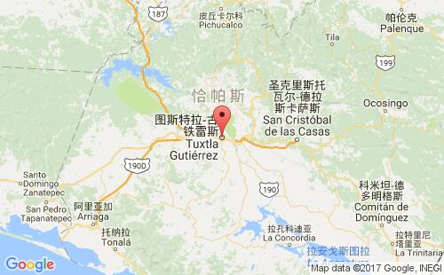 墨西哥海運(yùn)港口圖斯特拉古鐵雷斯tuxtla gutierrez港口地圖