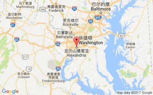 美國海運港口亞歷山大alexandria,va港口地圖