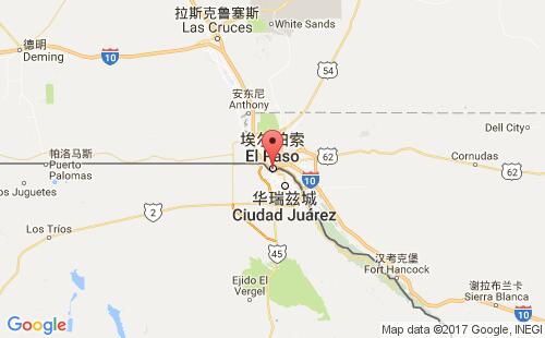 美國海運(yùn)港口厄爾巴索el paso,tx港口地圖