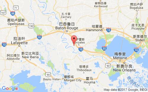 美國海運港口蓋斯馬geismar港口地圖