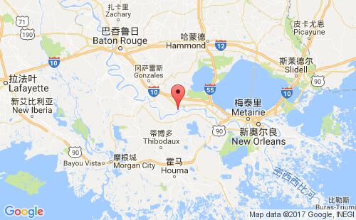 美國海運(yùn)港口格拉梅西gramercy港口地圖