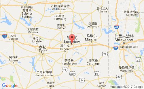 美國海運(yùn)港口隆維尤longivew港口地圖