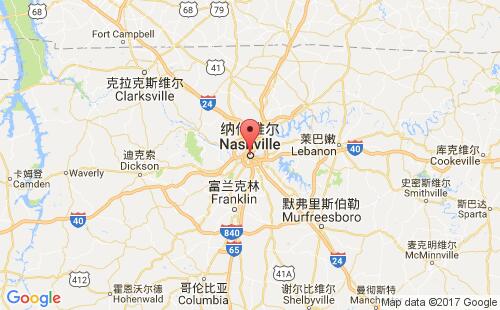 美國(guó)海運(yùn)港口納什維爾nashville,tn港口地圖