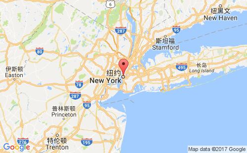 美國(guó)海運(yùn)港口紐約new york,ny港口地圖
