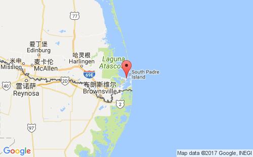美國海運港口伊薩貝爾港port isabel港口地圖