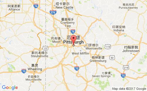 美國海運港口匹茲堡pittsburgh,pa港口地圖