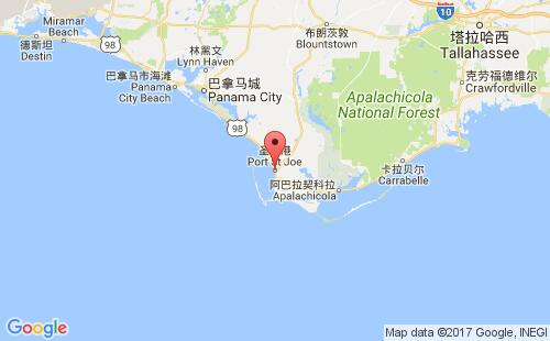 美國(guó)海運(yùn)港口圣喬港port st.joe港口地圖
