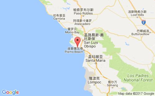 美國(guó)海運(yùn)港口圣路易斯港port san luis港口地圖