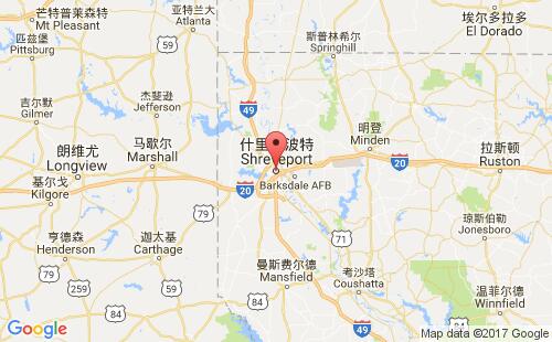 美國海運(yùn)港口什里夫波特shreveport,la港口地圖