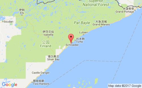 美國海運港口塔科尼特港taconite harbour港口地圖