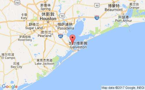 美國海運港口德克薩斯城texas city港口地圖