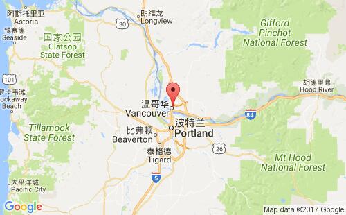 美國海運(yùn)港口溫哥華vancouver,wa港口地圖